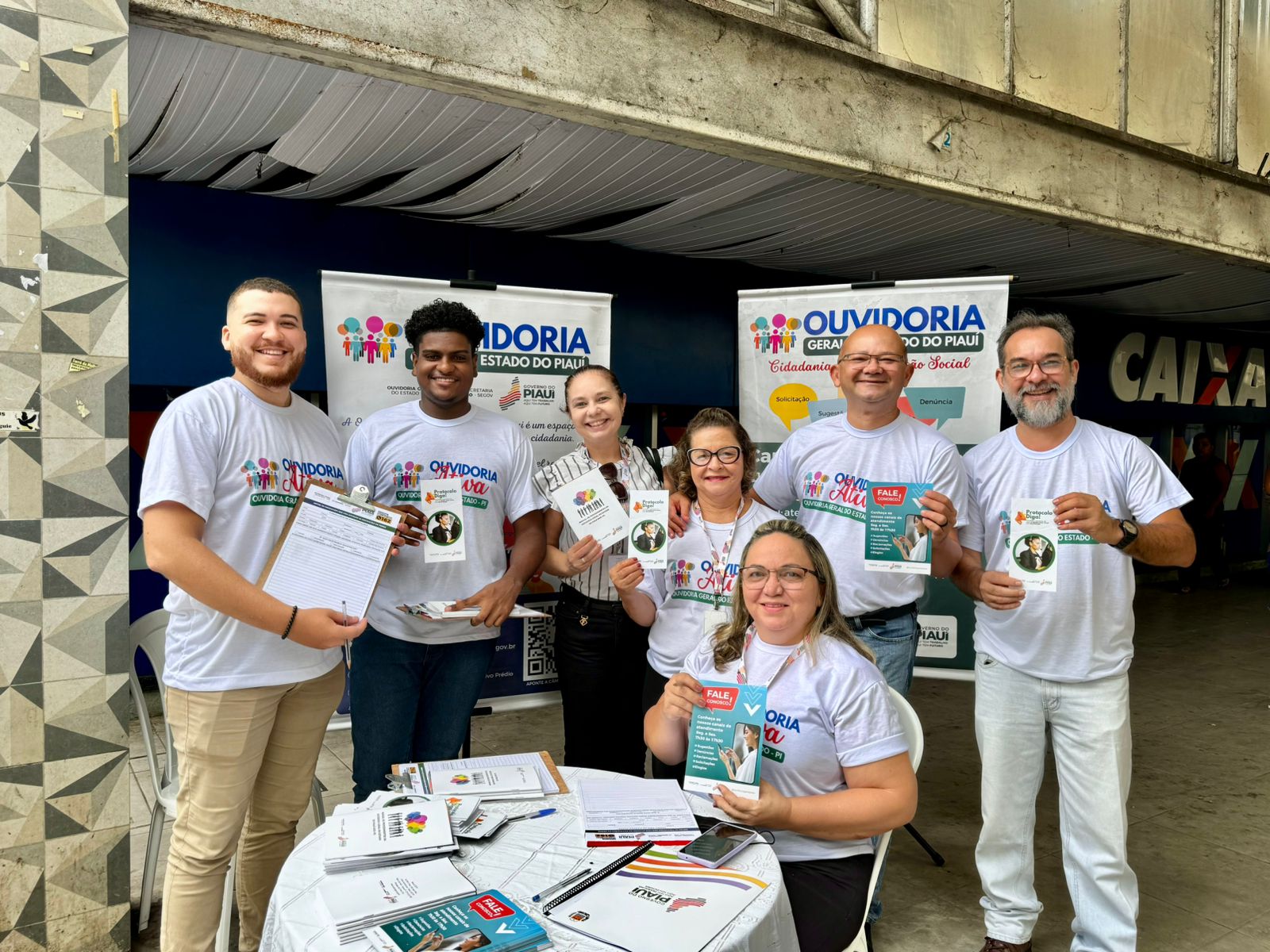 Ouvidoria Geral do Estado promove ação em alusão ao aniversário de Teresina na Praça Rio Branco