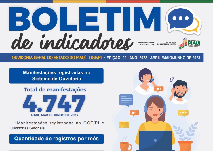 Ouvidoria Geral do Estado divulga segundo boletim com indicadores de atendimentos